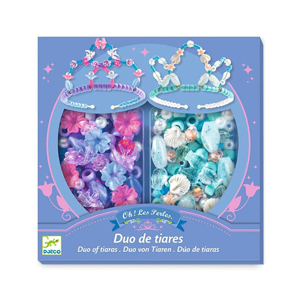 Perlas Dúo De Tiaras Azul Djeco
