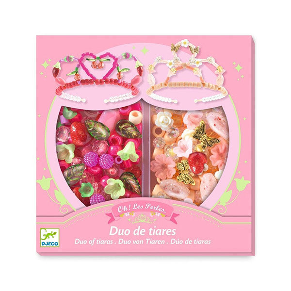 Perlas Dúo De Tiaras Rosa Djeco