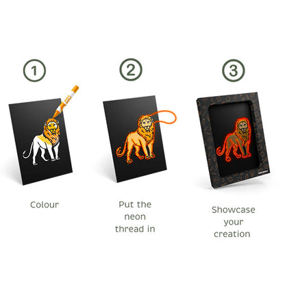 Kit Decoración Pared Iluminada KidyNeon Naranja Kidywolf