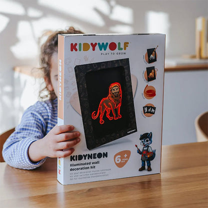 Kit Decoración Pared Iluminada KidyNeon Naranja Kidywolf