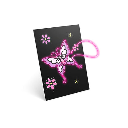 Kit Decoración Pared Iluminada KidyNeon Rosa Kidywolf