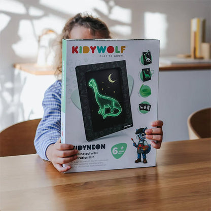 Kit Decoración Pared Iluminada KidyNeon Verde Kidywolf
