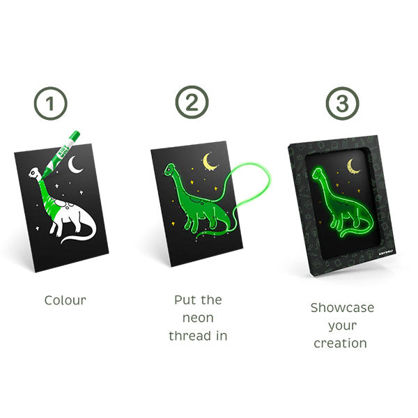 Kit Decoración Pared Iluminada KidyNeon Verde Kidywolf