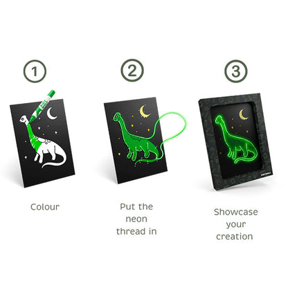 Kit Decoración Pared Iluminada KidyNeon Verde Kidywolf