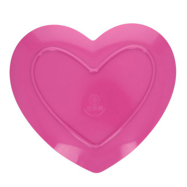 Plato Corazón Rosa Melamina