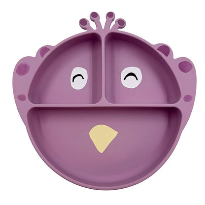 Plato Ventosa Trixie Divisiones Silicona Pavo Real