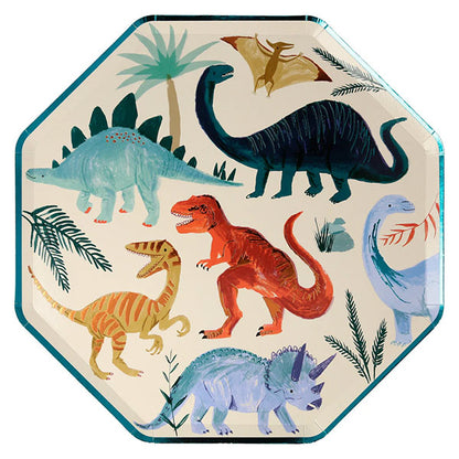Platos Grandes Dinosaurios Meri Meri 8 unidades