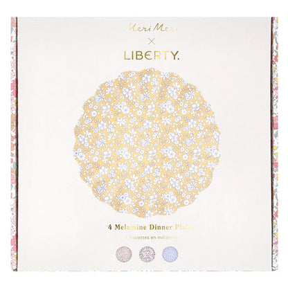 Platos Grandes Meri Meri x Liberty Mixed Set 4 Platos Reutilizables