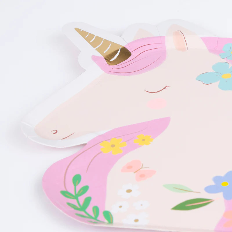Platos Forma Unicornio del Prado Meri Meri 8 uds