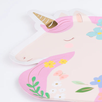 Platos Forma Unicornio del Prado Meri Meri 8 uds