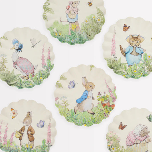 Platos Pequeños Meri Meri Peter Rabbit Melamina 6 uds