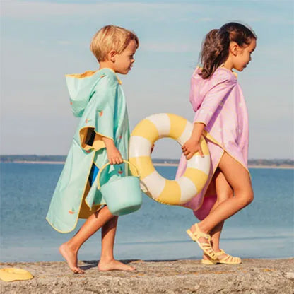 Poncho Playa Banana Blue Secado Rápido