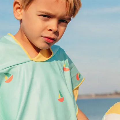 Poncho Playa Banana Blue Secado Rápido