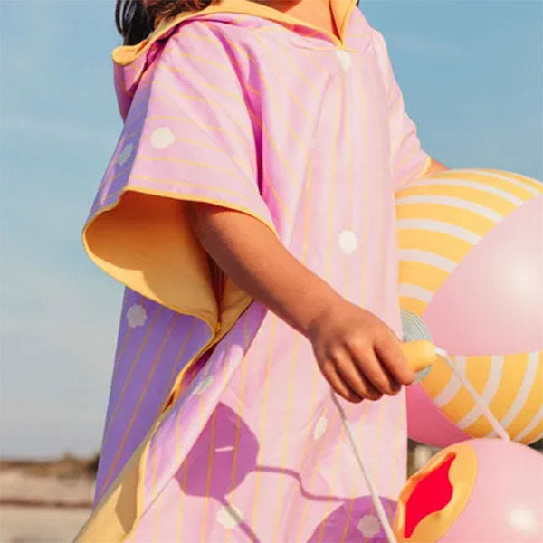 Poncho Playa Banana Pink Secado Rápido