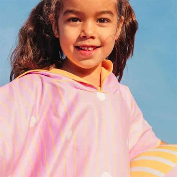 Poncho Playa Banana Pink Secado Rápido