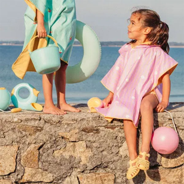 Poncho Playa Banana Pink Secado Rápido