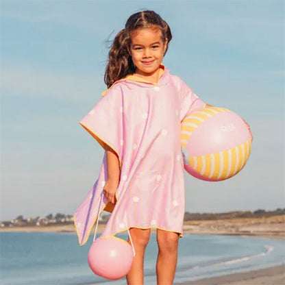 Poncho Playa Banana Pink Secado Rápido