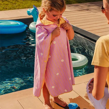 Poncho Playa Banana Pink Secado Rápido