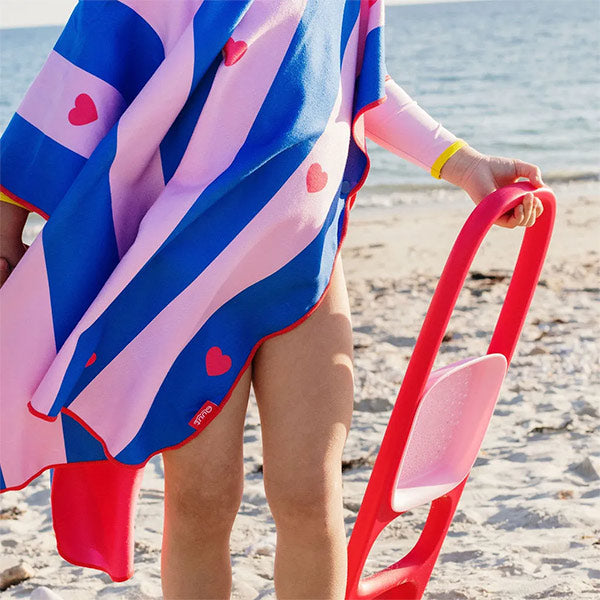 Poncho Playa Cherry Secado Rápido