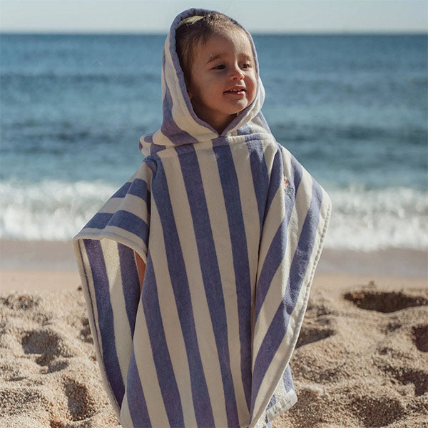 Poncho Playa Purple Stripe Little Dutch