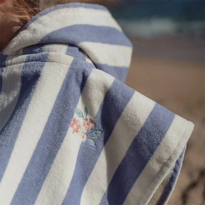 Poncho Playa Purple Stripe Little Dutch