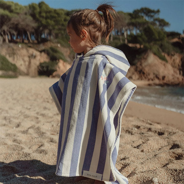 Poncho Playa Purple Stripe Little Dutch