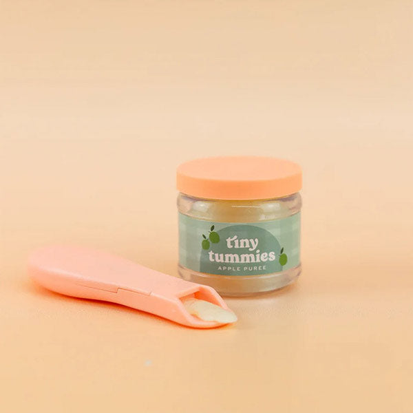 Comida Para Muñecos Potito Manzana y Cuchara Mágica Tiny Harlow