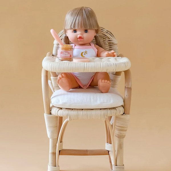 Comida Para Muñecos Potito Melocotón y Cuchara Mágica Tiny Harlow