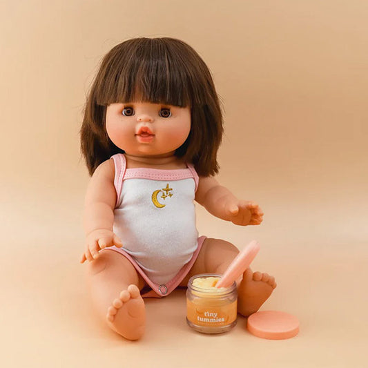 Comida Para Muñecos Potito Plátano y Cuchara Mágica Tiny Harlow