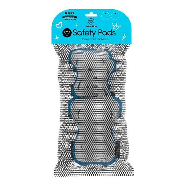 Rodilleras Coderas y Protecciones Manos Acolchadas Azul Yvolution