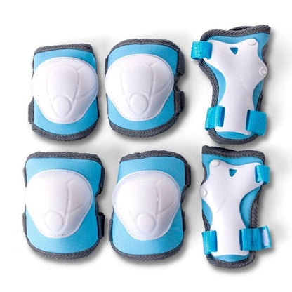 Rodilleras Coderas y Protecciones Manos Acolchadas Azul Yvolution