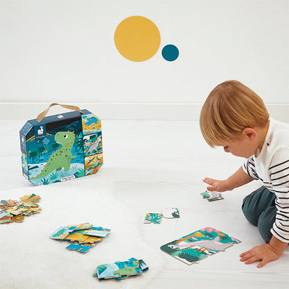 Puzle Evolutivo Los Dinosaurios 4 en 1 Puzzles de 6-9-12-16 Piezas