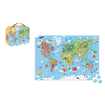 Puzle Gigante Atlas Mundial Janod 300 Piezas +7 años