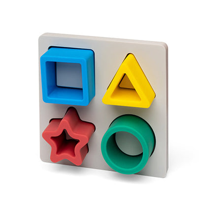 Puzzle Encajable Geométrico Colores Little L Silicona