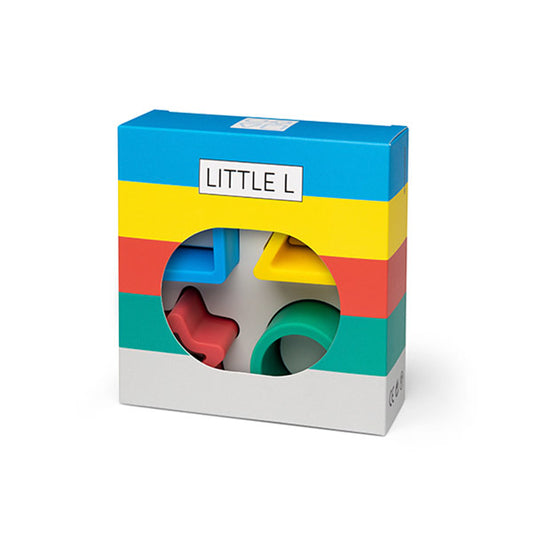 Puzzle Encajable Geométrico Colores Little L Silicona
