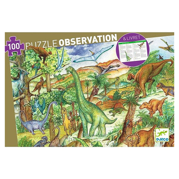 Puzzle Observación Dinosaurios Djeco