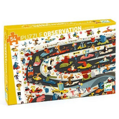 Puzzle Observación Rally De Coches Djeco