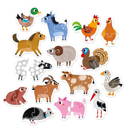 Puzzles Animales Granja Banana Panda
