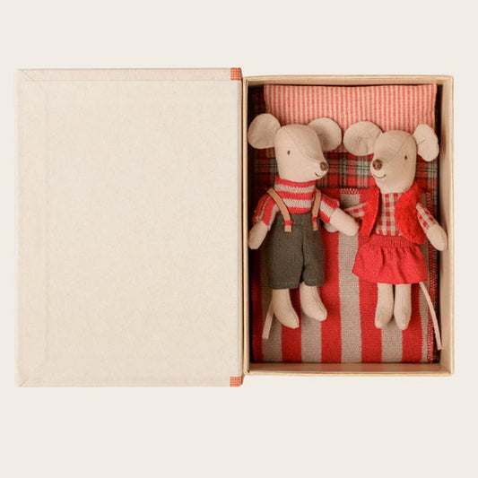 Ratones Gemelos Navideños Hermanitos En Libro Maileg