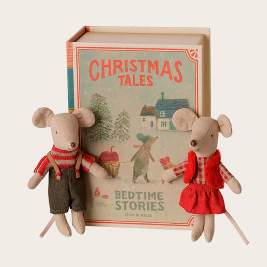 Ratones Gemelos Navideños Hermanitos En Libro Maileg