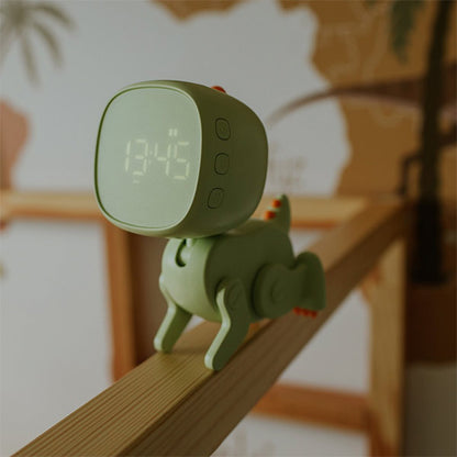 Reloj Despertador Robot Dino Verde Mary's