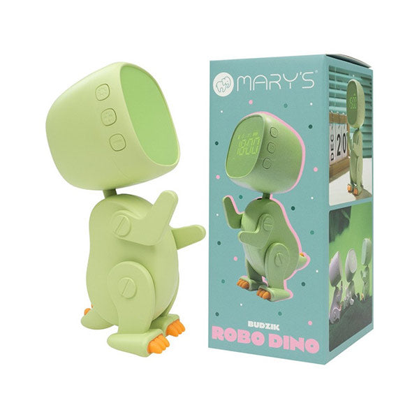 Reloj Despertador Robot Dino Verde Mary's