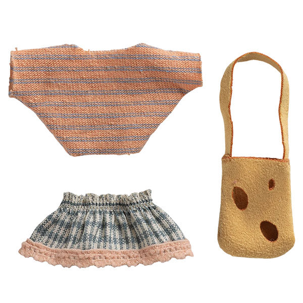 Ropa y Bolso Hermana Pequeña Ratones Maileg