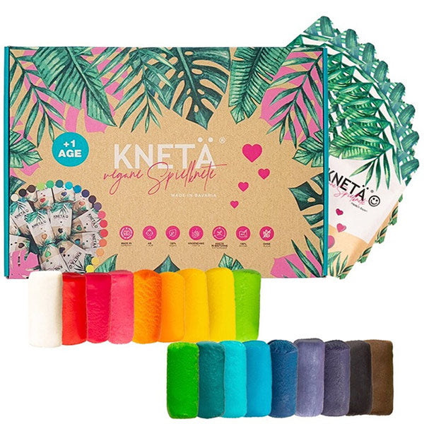 Set 18 Colores Plastilina Vegana Kneta 18x50g Bolsa Cierre Zip