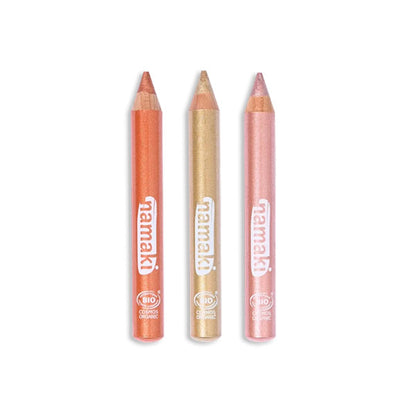 Set 3 Lápices Maquillaje Orgánico Namaki Purpurina Cálidos