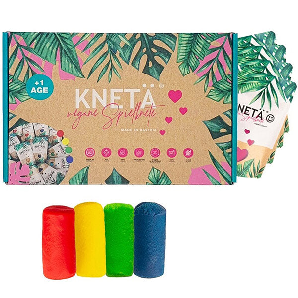Set 4 Colores Plastilina Vegana Kneta 4x50g Bolsa Cierre Zip