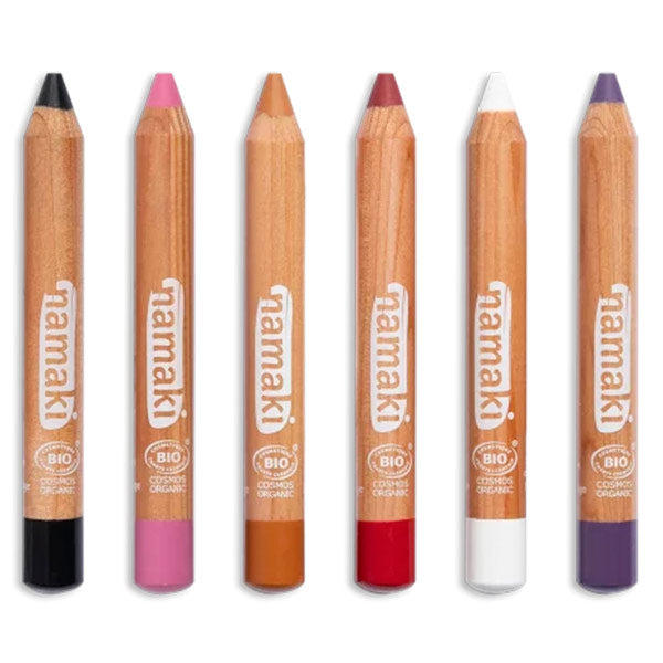 Set 6 Lápices Maquillaje Orgánico Namaki Mundo Terror Halloween