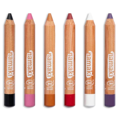 Set 6 Lápices Maquillaje Orgánico Namaki Mundo Terror Halloween