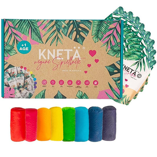Set 8 Colores Plastilina Vegana Kneta 8x50g Bolsa Cierre Zip