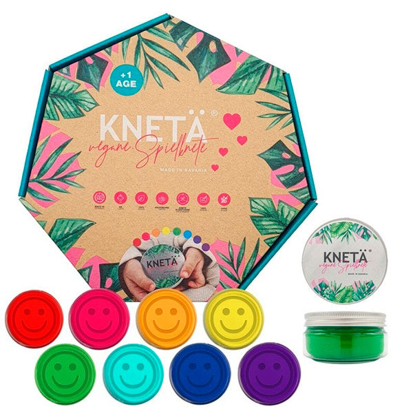 Set 8 Frascos Plastilina Vegana Kneta 8x125g